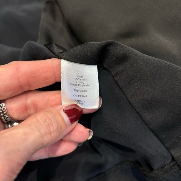 Talbots 8P Silk Blazer Black Jacket Lined Unstructured - Picture 8 of 11